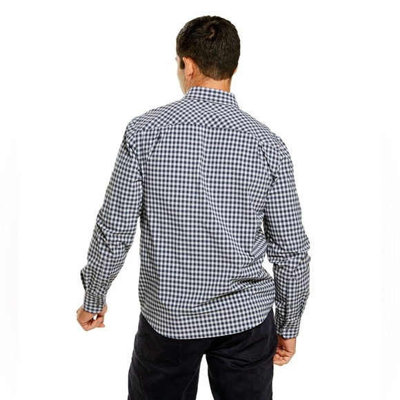 Storm Creek Men's Influencer Blue White Gingham Woven Shirt UPF30+ Stretch Sz XL - Picture 5 of 9